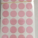 Decal Tròn Đường Kính 20 mm Màu Hồng Nhạt